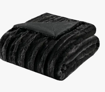 Ultra-Soft Plush Long Fur Throw Blanket - Urban/rustic