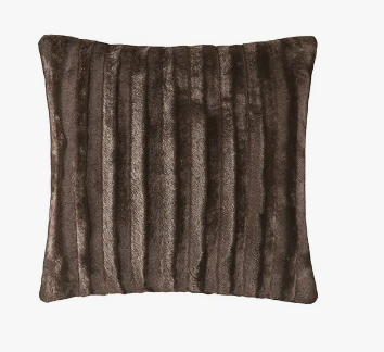 Ultra-Soft Plush Long Fur Throw Pillow-Urban/Rustic Chic