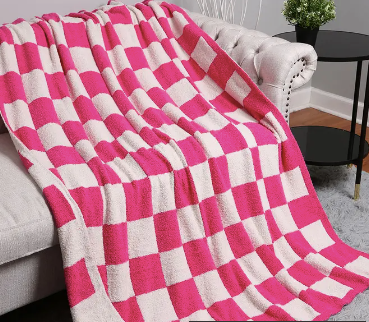 Checkerboard Throw Blanket - color options