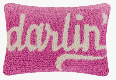 Darlin - Pink Hook Pillow