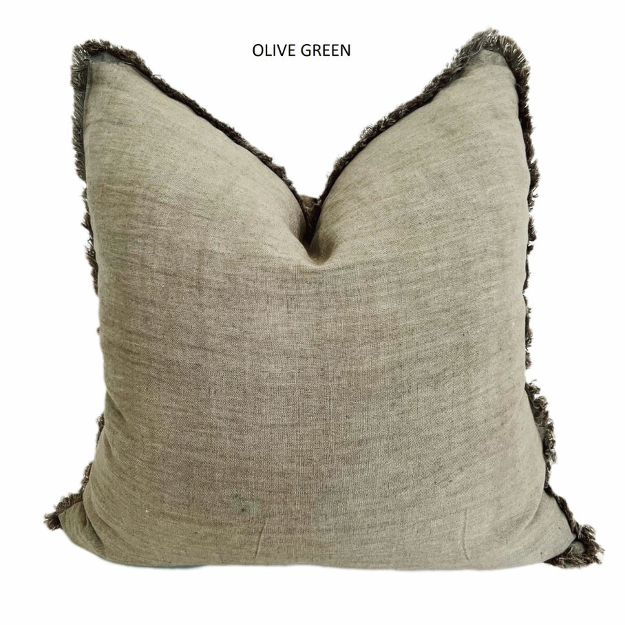 Neutral Linen Pillow Cover (22x22)