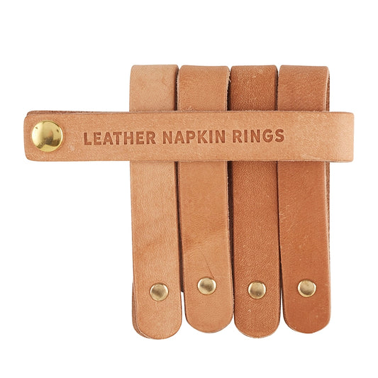 Leather Accessory Ring - set of 4