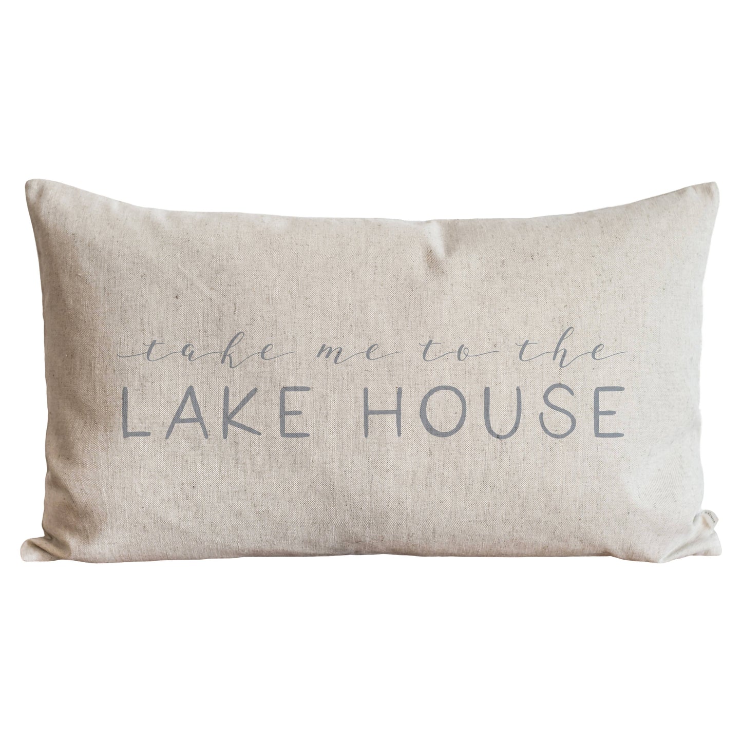 Take me to the Lake Pillow Cover: Natural / 16" x 26"