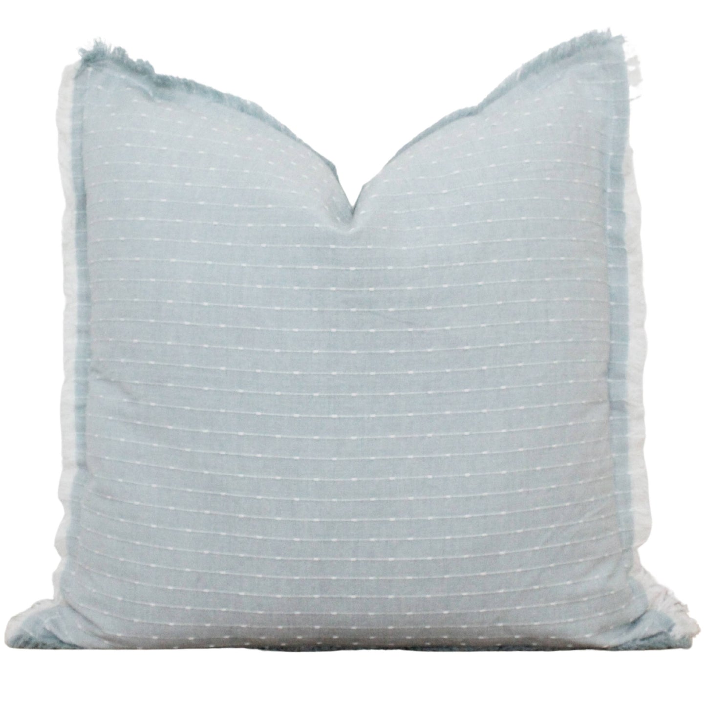 SALE | Dotted Fringe Pillow Covers: Dotted Seafoam / 20x20