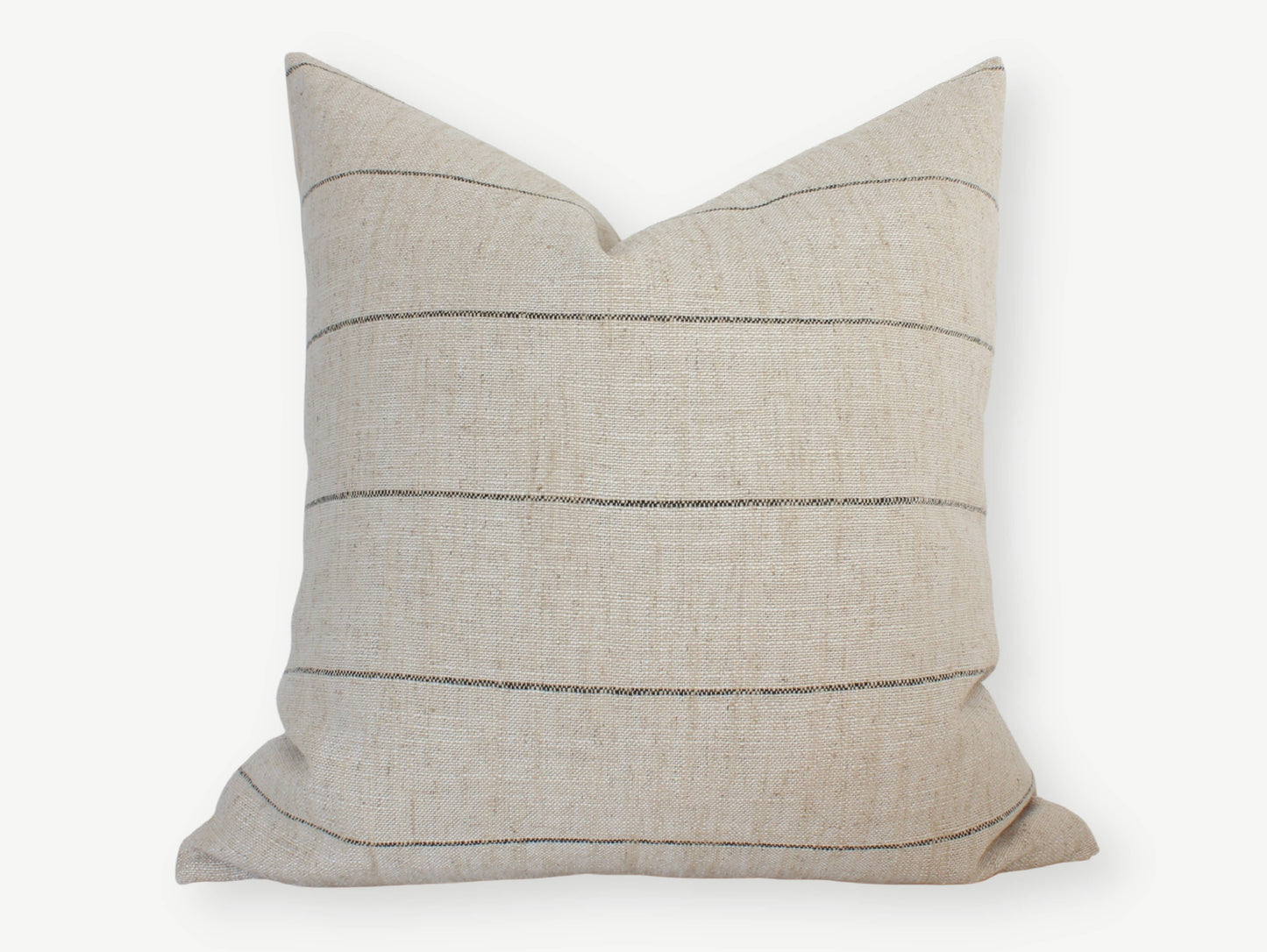 Neutral Striped Pillow Cover, Natural Throw Pillow | Evans: 20x20